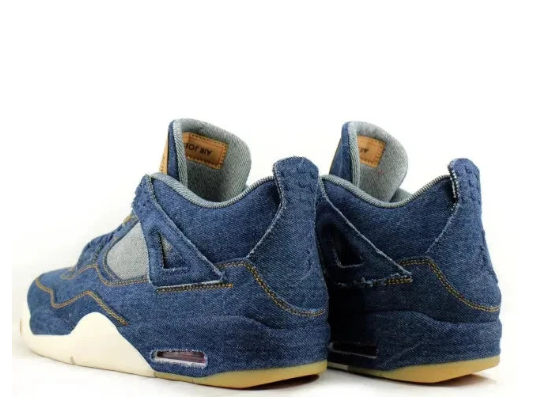 AO2571-401-R LEVI'S × Nike Air Jordan 4 "Denim" (Blank Tab) (Men's)